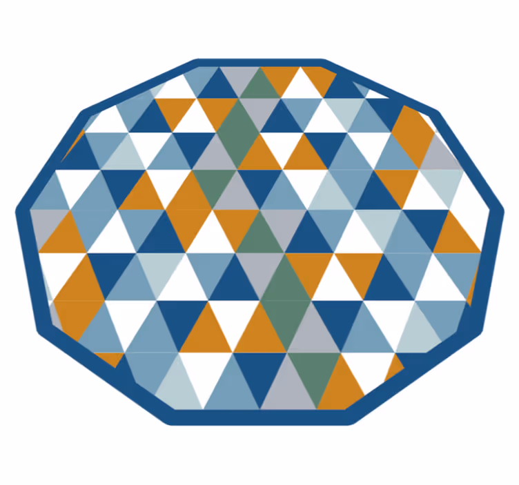 Pvc carpet multicolor triangles vinyl rugs - TenStickers