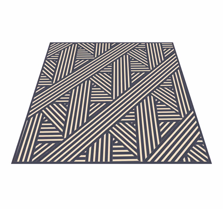 Geometric Diagonals geometric vinyl rug - TenStickers