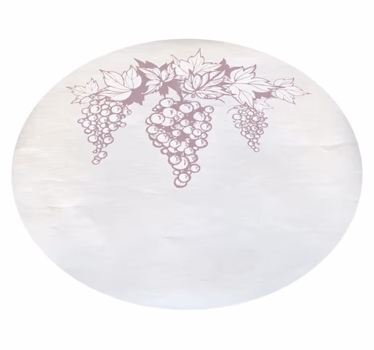 Grapes Botanical Emblem flower vinyl rug - TenStickers