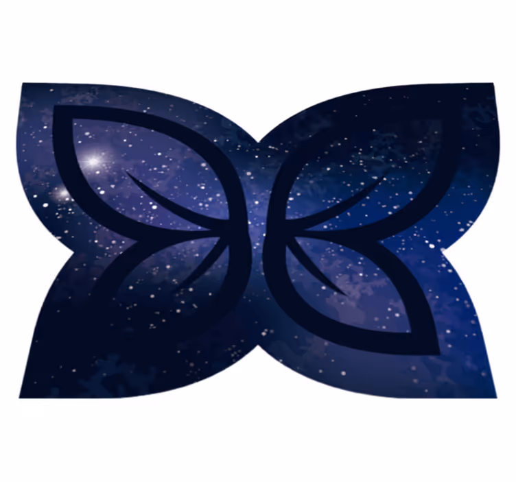 Galaxy butterfly animal rug - TenStickers