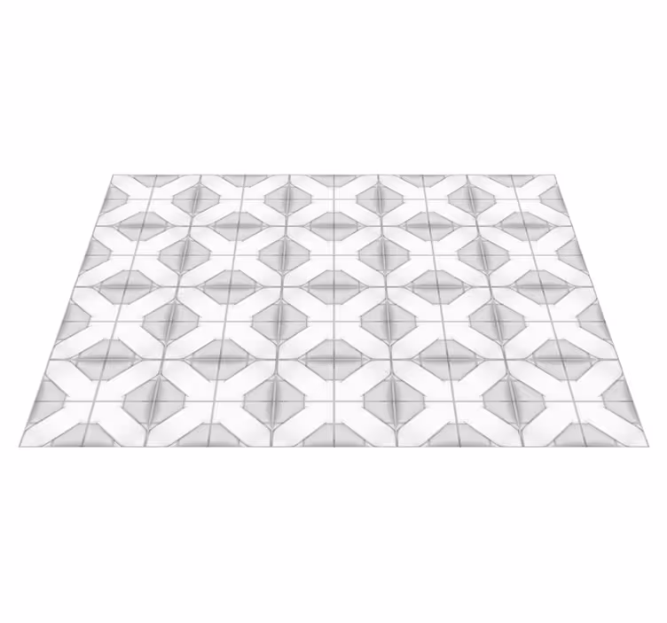 decorative tile in grey tones modern rug - TenStickers