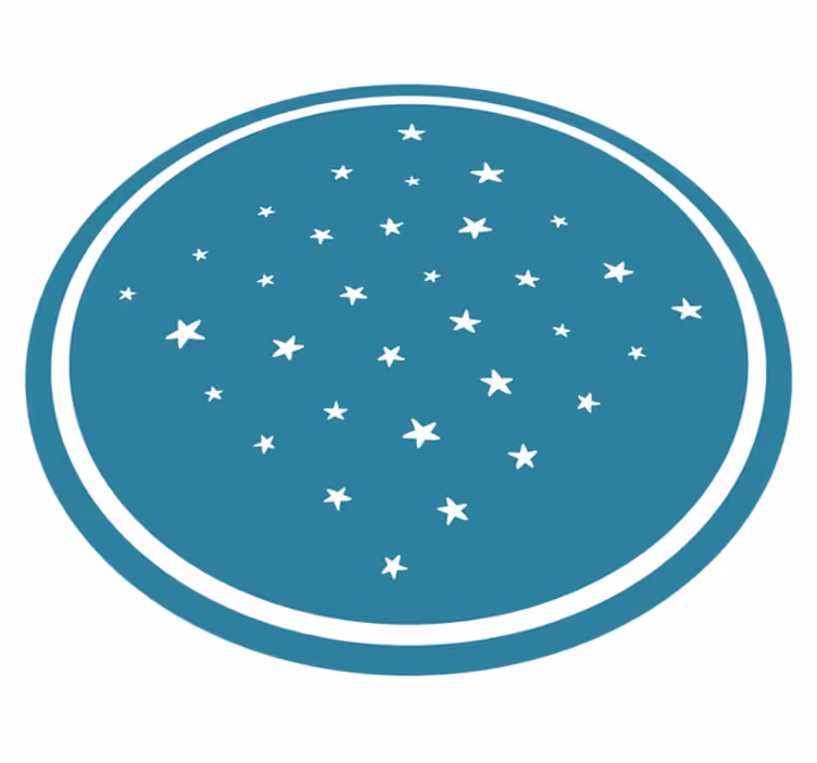 Stellar Motif star vinyl rug - TenStickers