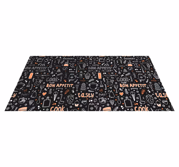 Bon Appetit Cook kitchen vinyl rug - TenStickers