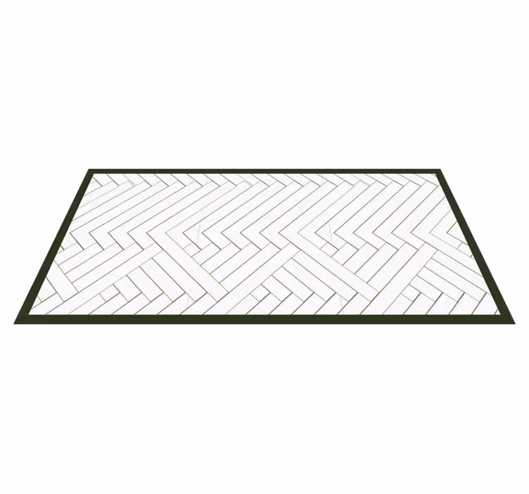 Abstract white tiles mosaic floor tiles - TenStickers
