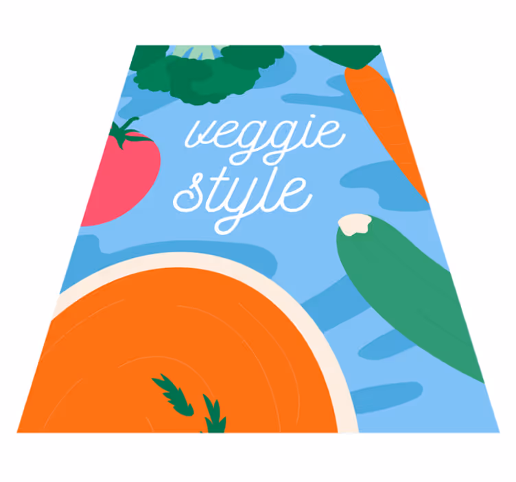 Veggie Style kitchen vinyl rug - TenStickers