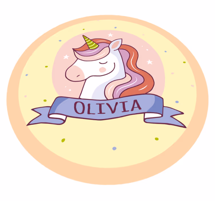 Customized Unicorn custom vinyl rug - TenStickers