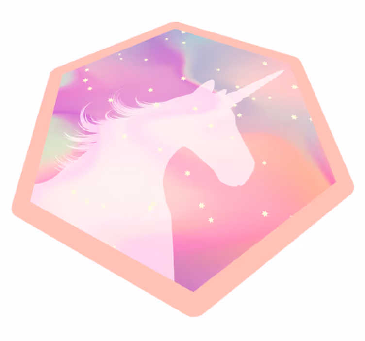 Mythical Unicorn nursery vinyl rug - TenStickers