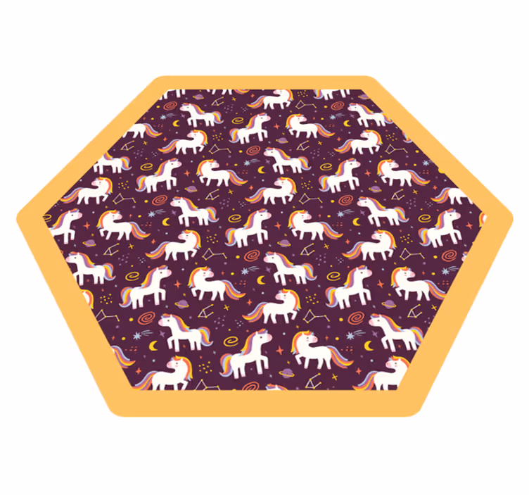 Unicorn Playzone kids vinyl rug - TenStickers