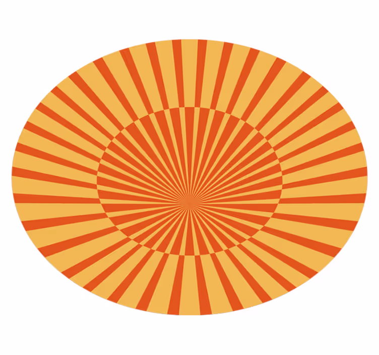 Sunburst Circular Pattern stripes vinyl rug - TenStickers