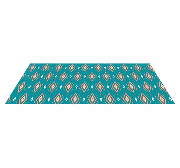 Geometric Pattern Runner geometric vinyl rug - TenStickers