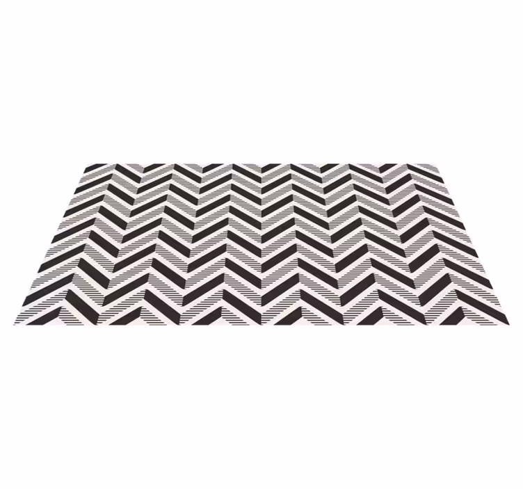 Chevron Intrigue geometric vinyl rug - TenStickers