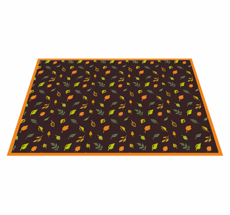 Autumnal Leaves Pattern flower vinyl rug - TenStickers
