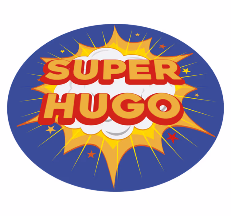 Superhero Burst custom vinyl rug - TenStickers