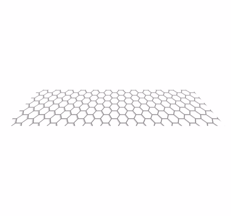 White hexagonal tiles kitchen floor tiles - TenStickers
