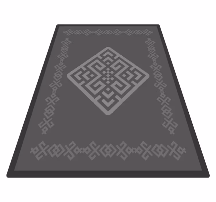 Gray rectangular ethnical ethnic rug - TenStickers
