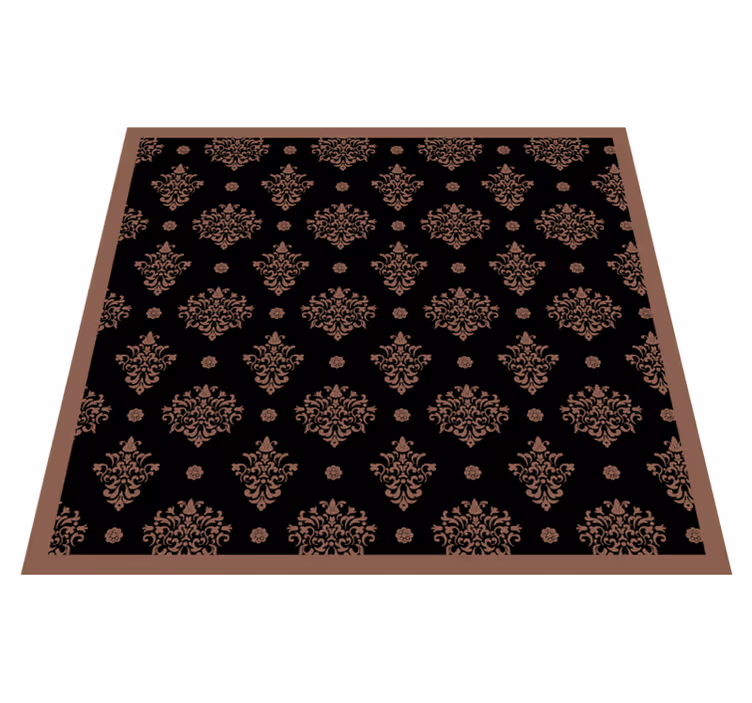 Floral Ornamental flower vinyl rug - TenStickers
