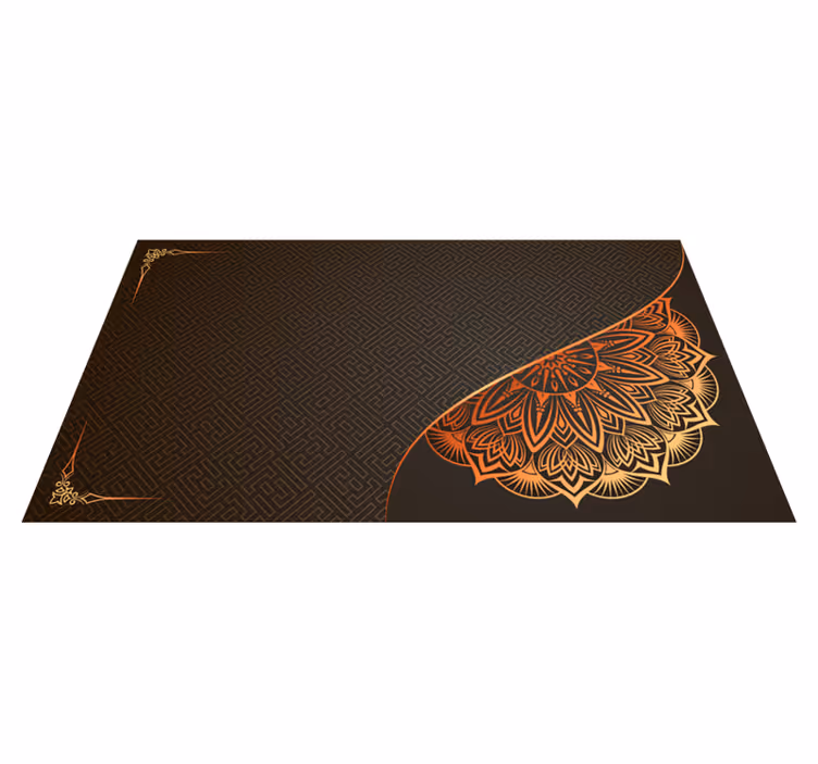 Mandala Corner Design mandala vinyl rug - TenStickers