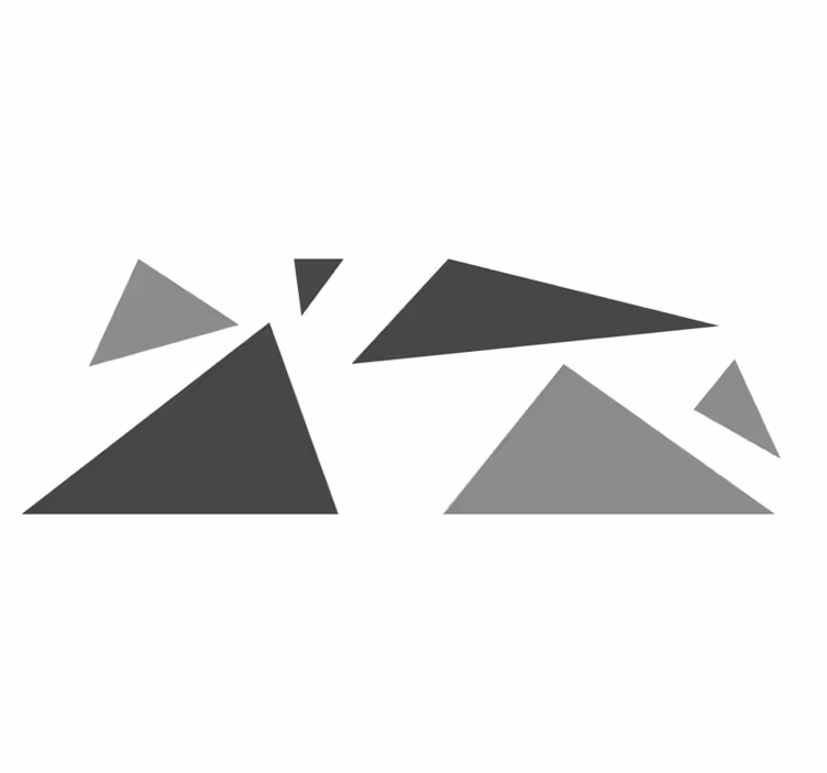 Geometric Shapes Contrast geometric vinyl rug - TenStickers