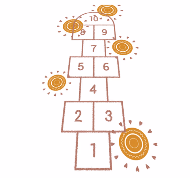 Hopscotch Playground gaming vinyl rug - TenStickers