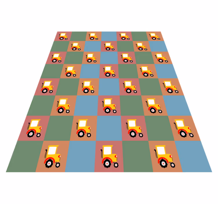 Tractor Pattern vinyl rug - TenStickers