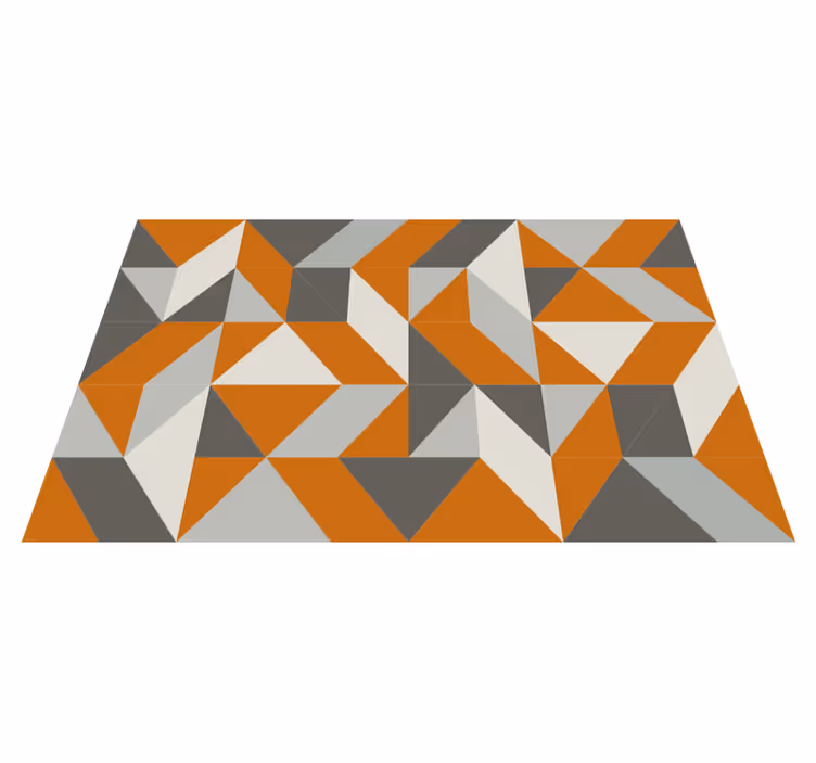 Angled triangle pattern living room vinyl rug - TenStickers
