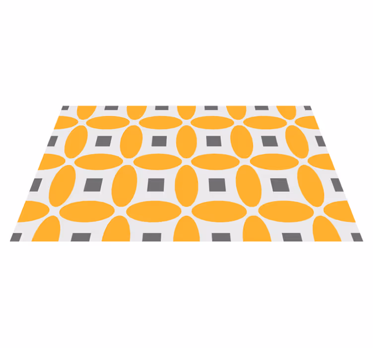 Geometric Circles geometric vinyl rug - TenStickers