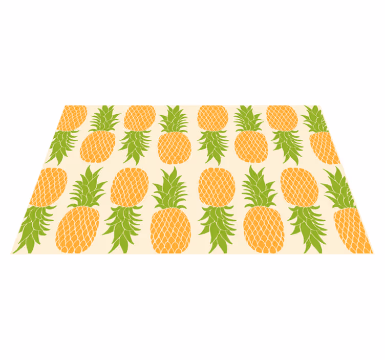 Pineapple Pattern flower vinyl rug - TenStickers
