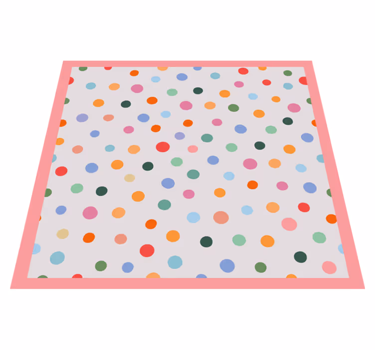 Multi colour grey polka dot geometric rugs - TenStickers