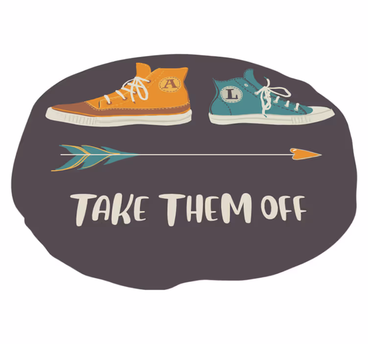 Cute shoes take them off custom rug - TenStickers