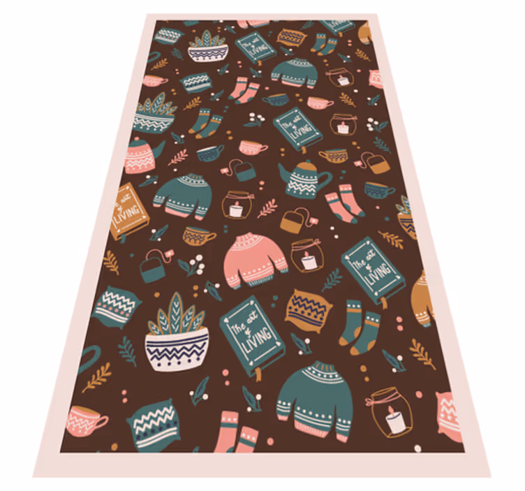 Cozy living essentials teenager vinyl rug - TenStickers
