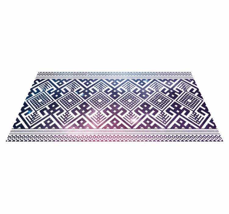Cosmic pixel weave ethnic vinyl rug - TenStickers