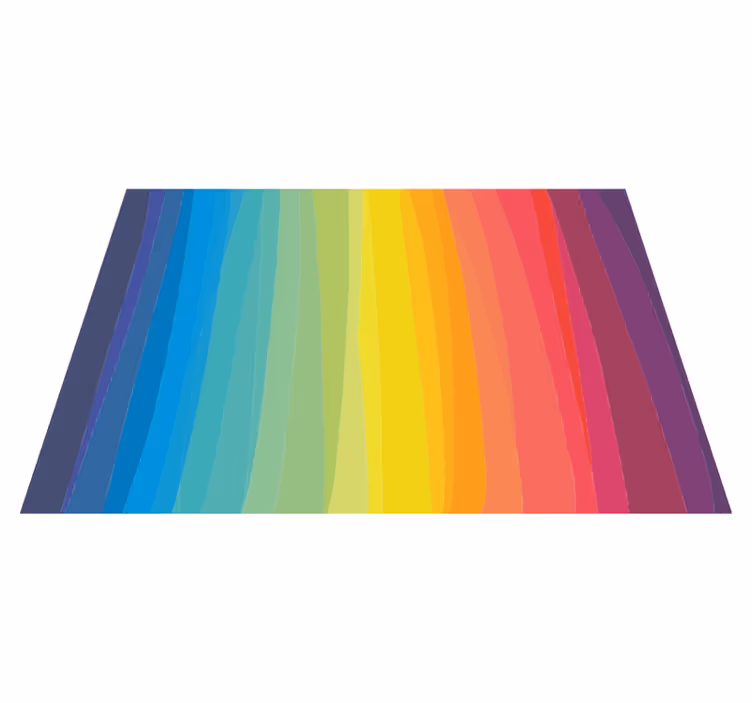 Vibrant Gradient Lines stripes vinyl rug - TenStickers