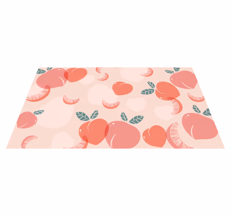 Fruity Patterns flower vinyl rug - TenStickers