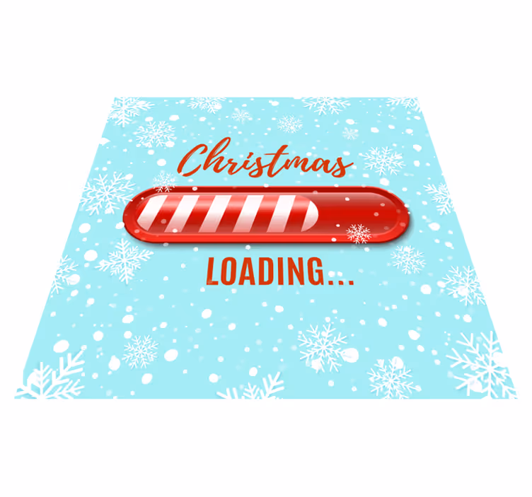 Loading christmas candy cane custom rug - TenStickers