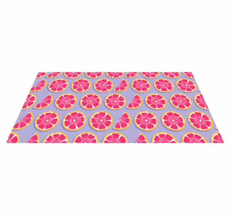 Citrus slice concept kitchen vinyl rug - TenStickers