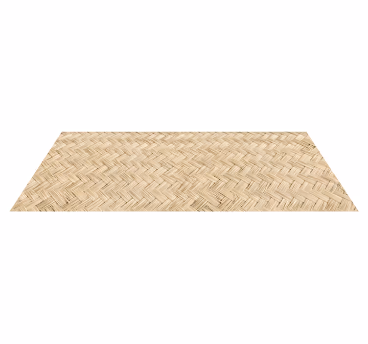 Basket weave imitation wood vinyl rug - TenStickers