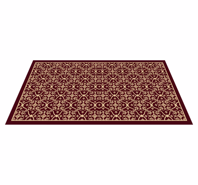 Sophisticated Retro Motif vintage vinyl rug - TenStickers