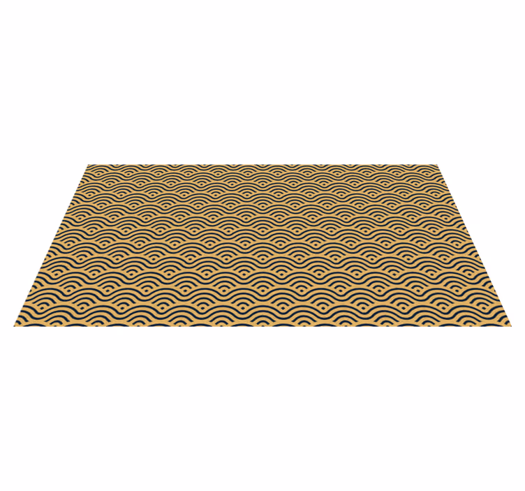 Wavy Patterned Look geometric vinyl rug - TenStickers