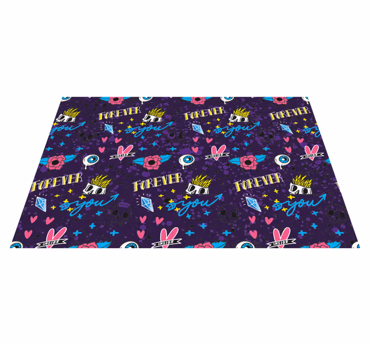 FOREVER YOU DESIGN vinyl rug - TenStickers