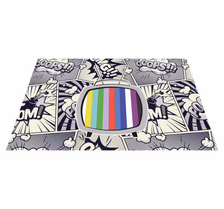 Retro Television Screen teenager vinyl rug - TenStickers