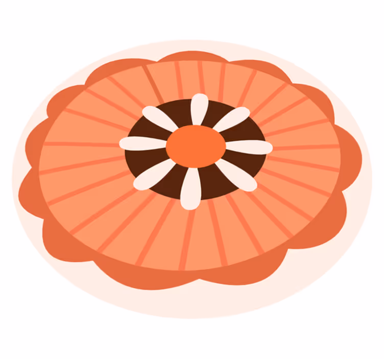 Floral round Nordic style geometric rugs - TenStickers