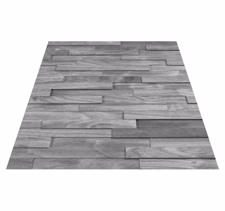 Grey panels wood vinyl rug - TenStickers