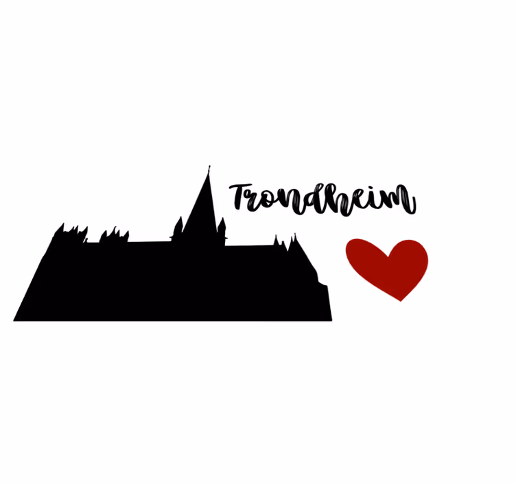 I love Trondheim silhouette nordic vinyl rug - TenStickers