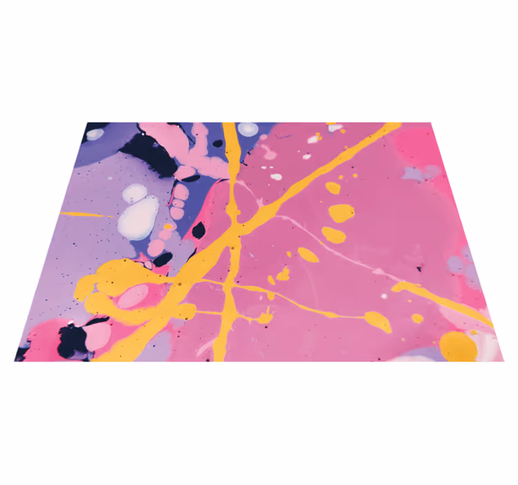 Modern art colorful color splash vinyl rug - TenStickers