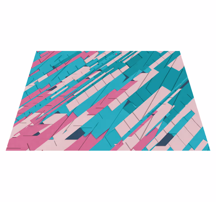 Modern art colorful lines modern vinyl rug - TenStickers