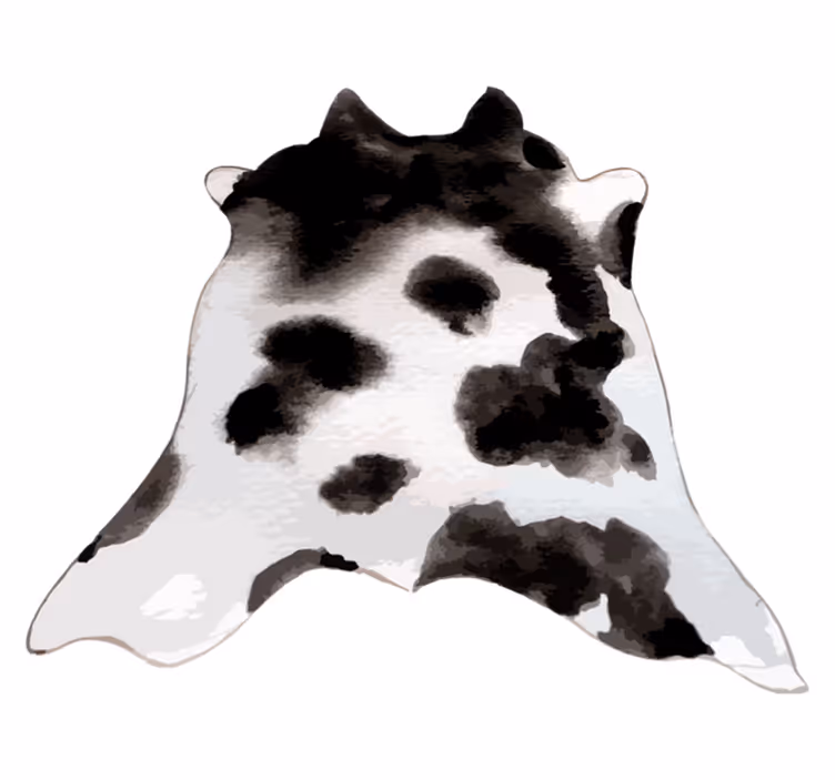 Animal print vinyl rug in cowhide style - TenStickers