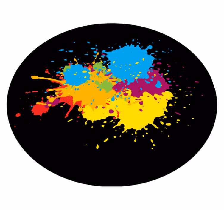 Colorful splash stains teenager vinyl rug - TenStickers