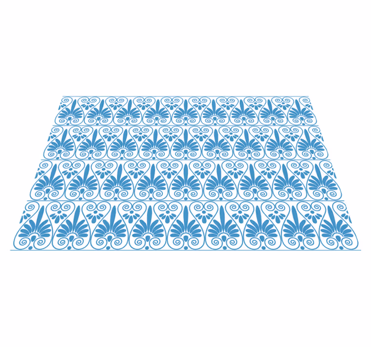 Greek style tile effect vinyl rug - TenStickers