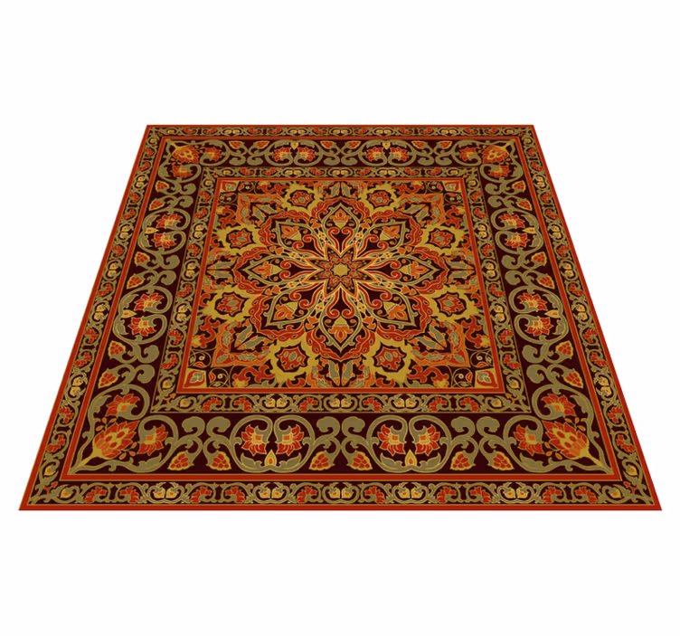 Intricate Pattern Art mosaic vinyl rug - TenStickers