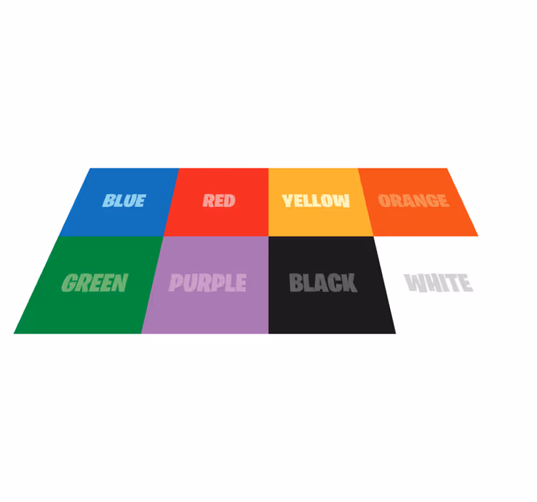 Kids colours playful vinyl rug - TenStickers